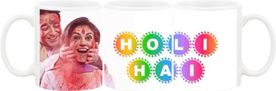 

Ashvah Mug395 Ceramic Mug(350 ml), Multicolor