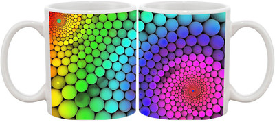 

Ashvah MUG098 Ceramic Mug(350 ml), Multicolor