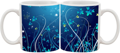 Ashvah MUG101 Ceramic Mug(350 ml), Multicolor
