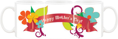 

Ashvah Mug195 Ceramic Mug(350 ml), Multicolor