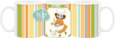 

Ashvah Mug736 Ceramic Mug(350 ml), Multicolor