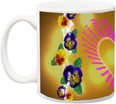 

ME&YOU Special Beautiful Lover Heart 3D printed Ceramic Mug(325 ml), Multicolor