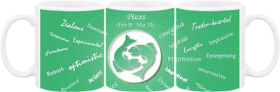 

Ashvah Mug372 Ceramic Mug(350 ml), Multicolor