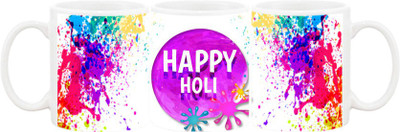 

Ashvah Mug386 Ceramic Mug(350 ml), Multicolor