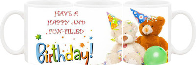 

Ashvah Mug638 Ceramic Mug(350 ml), Multicolor