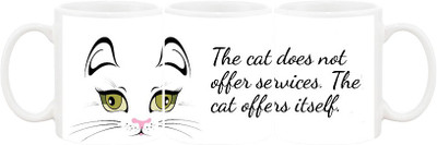 

Ashvah Mug571 Ceramic Mug(350 ml), Multicolor