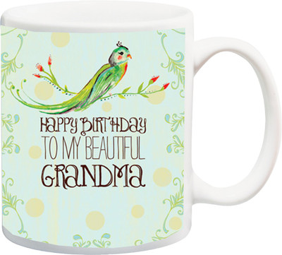 

ME&YOU Gift for mum/maa/mother/mummy/Grandmaa;happpy birthday to my beautiful grandma printed Ceramic Mug(325 ml), Multicolor