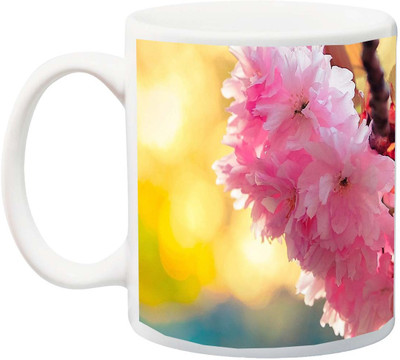 

ME&YOU Special Beautiful Lover Heart Rose Pink 3D printed Ceramic Mug(325 ml), Multicolor