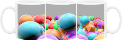 

Ashvah Mug418 Ceramic Mug(350 ml), Multicolor