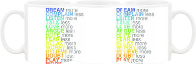 Ashvah Mug406 Ceramic Mug(350 ml), Multicolor