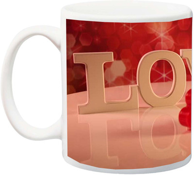 

ME&YOU Gift for Husband/Wife/Boyfriend/Girlfriend/lover;Love Red Special HD Printed Ceramic Mug(325 ml), Multicolor