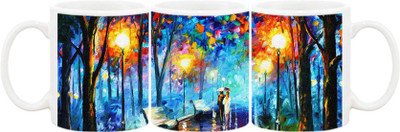 

Ashvah Mug427 Ceramic Mug(350 ml), Multicolor