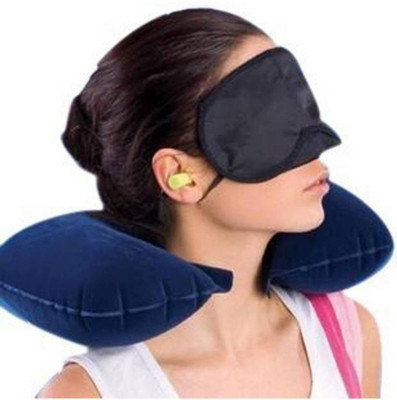 

ALPYOG Travel Pillow with Eyemask Neck Pillow & Eye Shade(Blue)
