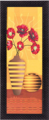 eCraftIndia Abstract Vases Canvas 16 inch x 7 inch Painting(With Frame)
