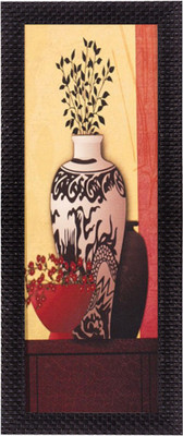 eCraftIndia Abstract Printed Vases Canvas 16 inch x 7 inch Painting(With Frame)