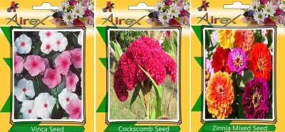 Airex Vinca, Cockscomb, and Zinnia Mixed Seed(25 per packet)