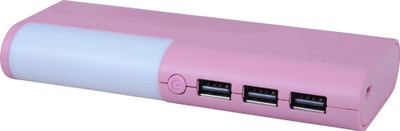 

Reliable 13000 mAh Power Bank (Light House High Speed Fast Charge With Ultra look Design)(Pink, Lithium-ion)