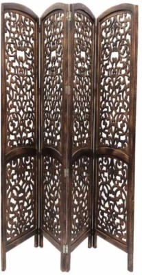 Onlineshoppee Solid Wood Decorative Screen Partition(Free Standing, Finish Color - Brown)