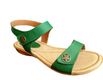 

le signore Women Green Flats