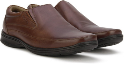 

Pavers England Genuine Leather Slip On For Men(Brown