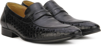 

Pavers England Genuine Leather Slip On For Men(Black