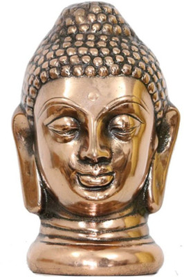 Apkamart Handicraft Lord Buddha Head - Decorative Metallic Buddha Idol for Home Decor and Gifts Decorative Showpiece - 28 cm(Alloy, Copper) Flipkart