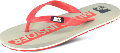 

MTV Flip Flops, Grey and red