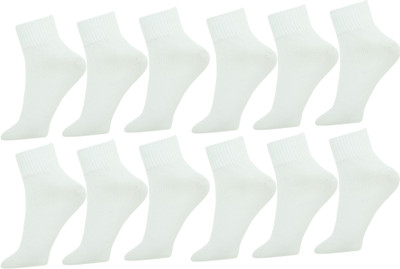 Neska Moda Men Solid Ankle Length(Pack of 12)