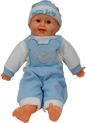 

HALO NATION Laughing Baby Stuffed Doll 34 CM Plush Soft Toys - Kids Best Friend (Blue) - 34 cm(Blue)