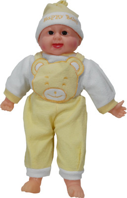 

HALO NATION Laughing Baby Stuffed Doll 34 CM Plush Soft Toys - Kids Best Friend (Yellow) - 34 cm(Yellow)