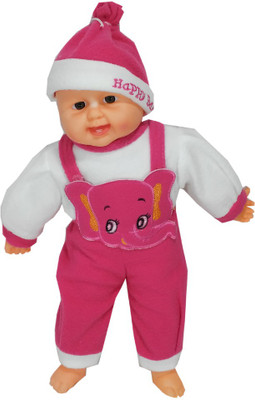 

HALO NATION Laughing Baby Stuffed Doll 42 CM Plush Soft Toys - Kids Best Friend (Magenta) - 42 cm(Purple)
