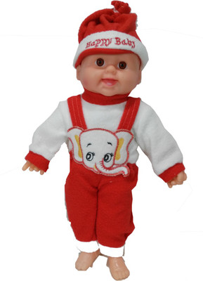 

HALO NATION Laughing Baby Stuffed Doll 34 CM Plush Soft Toys - Kids Best Friend (Red) - 34 cm(Red)