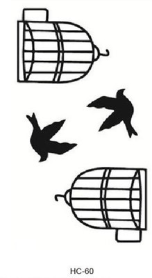

Savii Cross Temporary Tattoo(Flying Birds Cage Design)