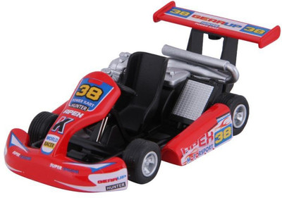 Kinsmart Turbo Die Cast 5-inch Go Kart with Pullback Action(Red)