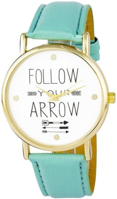 Zillion Follow Your Arrow Mint Green Strap Watch  - For Women   Watches  (Zillion)