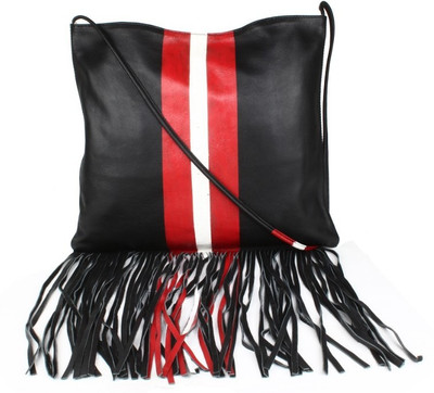 

SAINT G Fringed Shoulder Bag Shoulder Bag(Black, 15 L)