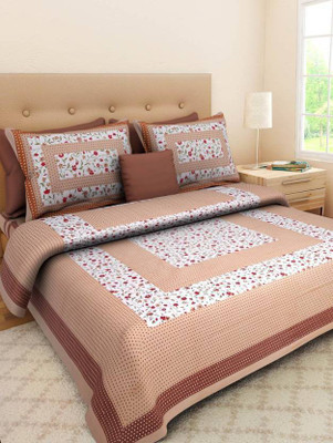 

Ruby Creation 240 TC Cotton Double Printed Bedsheet(Pack of 1, Multicolor)