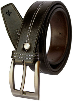 

DFashion Men Black Artificial Leather Belt, Black-01