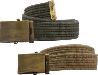 

Honey Badger Men & Women Casual Green Canvas Belt, Green / khaki