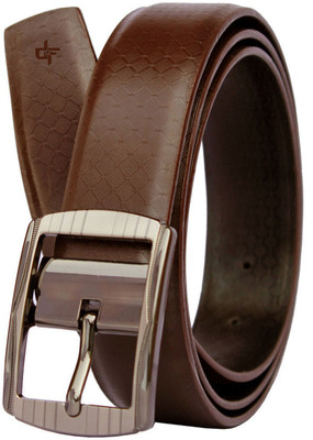 

DFashion Men Brown Artificial Leather Belt, Brown-01