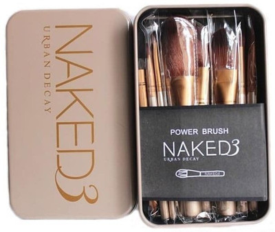 

VibeX ® Professional Make up Set Nude Brushes Synthetic Hair Metal Box Kit(Pack of 12)