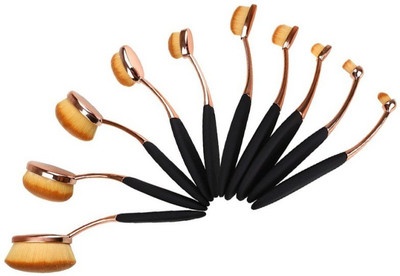 

VibeX ® Professional Choice Makeup Set Multipurose Professional Foundation Powder Brush Kits(Pack of 10)
