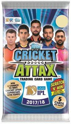

TOPPS INDIA CRICKET ATTAX 2017 FLOWPACK(30)((Blue)