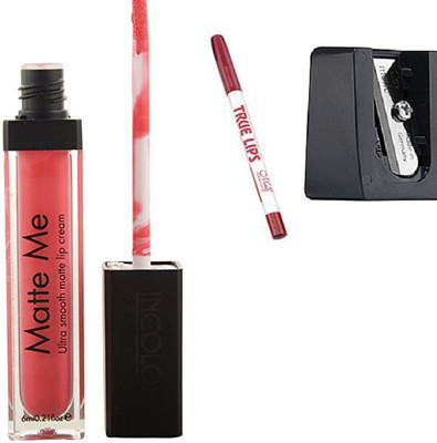

Blushia Matte Me Liquid Lipstick+ 1 Lippencil+ 1 Sharpner(Set of 3)