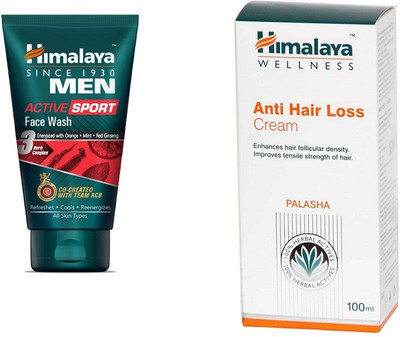 Himalaya MEN ACTIVE SPORT Face Wash with Anti Hair Loss Cream 100 ml(Set of) available at flipkart for Rs.473