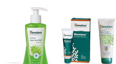 

Himalaya HIMALAYA NEEM FACE WASH 200 ML,WITH SCRUB AND BLEMINOR CREAM(Set of)