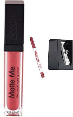 

Blushia Matte Me Liquid Lipstick+ 1 Lippencil+ 1 Sharpner(Set of 3)
