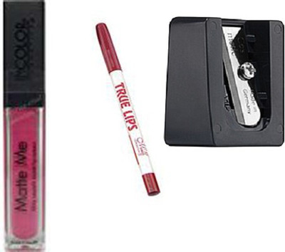 

Blushia Matte Me Liquid Lipstick+ 1 Lippencil+ 1 Sharpner(Set of 3)