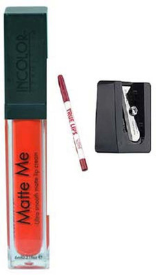 

Blushia Matte Me Liquid Lipstick+ 1 Lippencil+ 1 Sharpner(Set of 3)