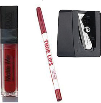

Blushia Matte Me Liquid Lipstick+ 1 Lippencil+ 1 Sharpner(Set of 3)